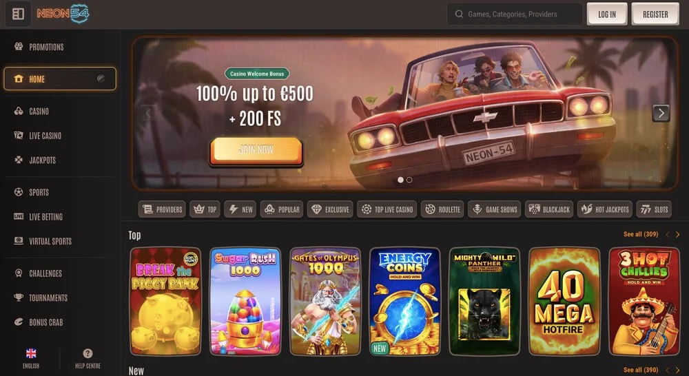 Neon54 Casino Review