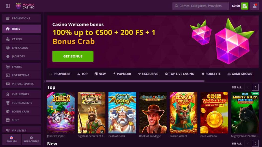 Malina Casino Review