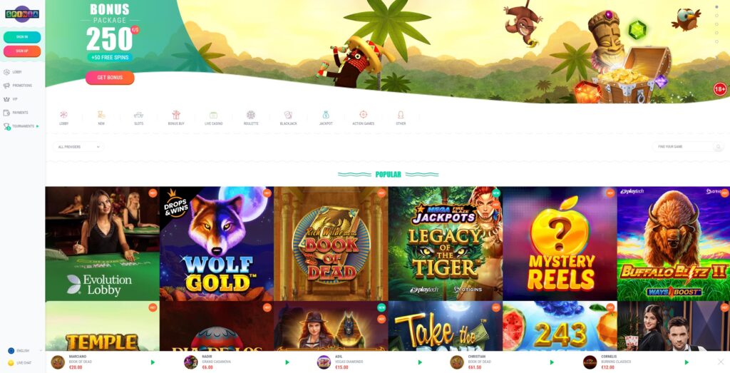 Spinia Casino Review